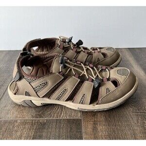 Eddie Bauer Blakely Women's Sz 9M Trail Hiking Walking Sandals Beige Water Shoes
